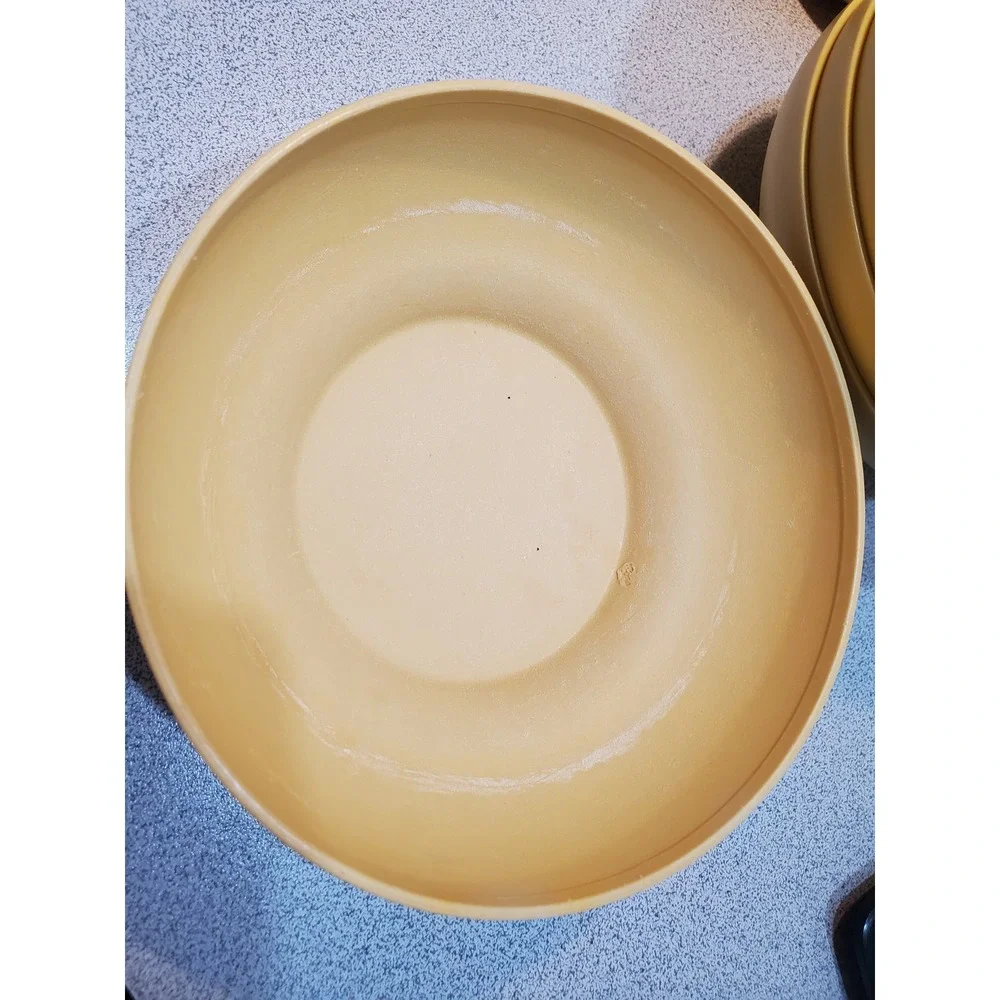 Vintage Tupperware Harvest Gold Salad Set 274-1 Bowl Lid 7 Bowls Tongs 10pc